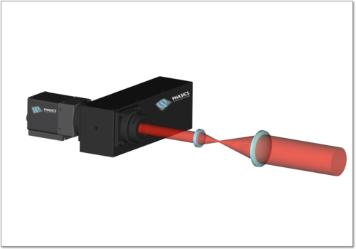 3d image of a laser system alignment  with SID4-HR